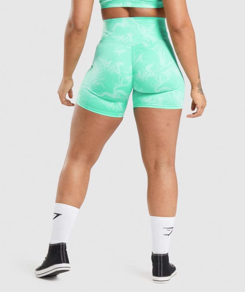 Women's Gymshark GS Power High Rise Shorts Light Turquoise | CA 6N5187